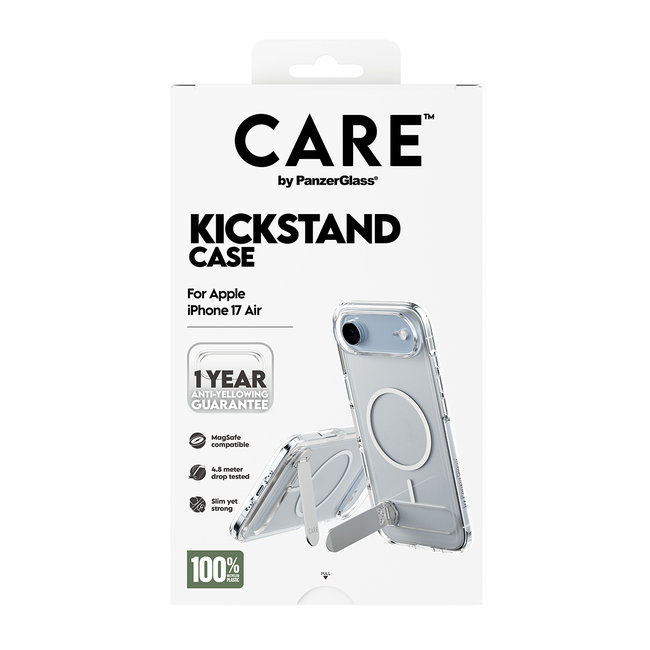 CARE - Puzdro Kickstand pre iPhone 17 Air, transparentná