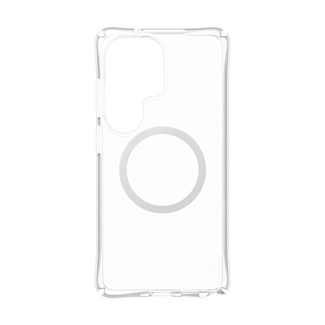 CARE - Puzdro Samba s bielym QI pre Samsung Galaxy S26 Ultra, transparentná