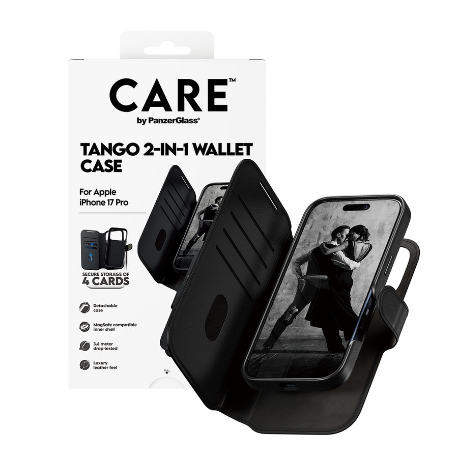 CARE - Puzdro Wallet Tango Two-In-One s MagSafe pre iPhone 17 Pro, čierna