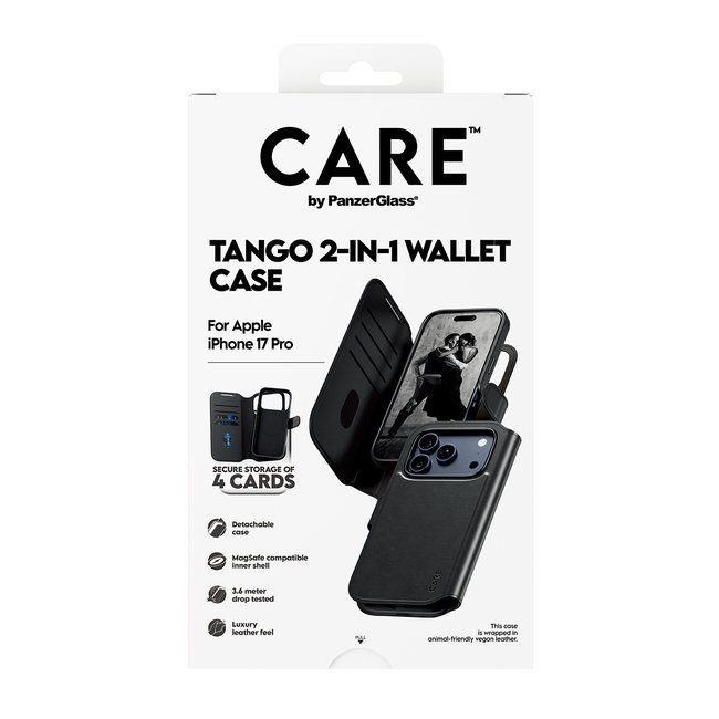CARE - Puzdro Wallet Tango Two-In-One s MagSafe pre iPhone 17 Pro, čierna