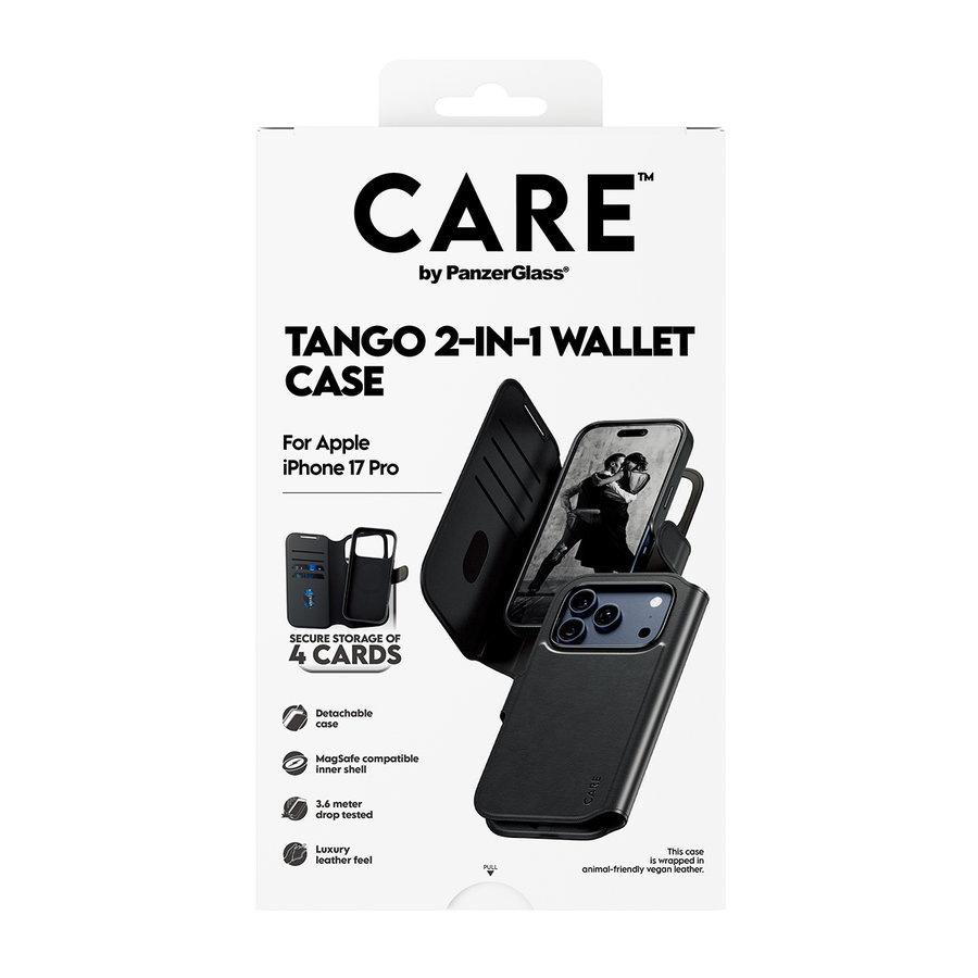 CARE - Puzdro Wallet Tango Two-In-One s MagSafe pre iPhone 17 Pro, čierna