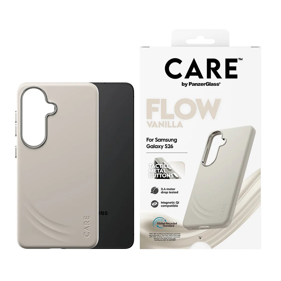 CARE - Puzdro FLOW s QI pre Samsung Galaxy S26, vanilla