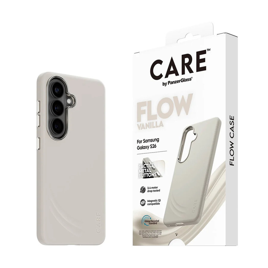 CARE - Puzdro FLOW s QI pre Samsung Galaxy S26, vanilla