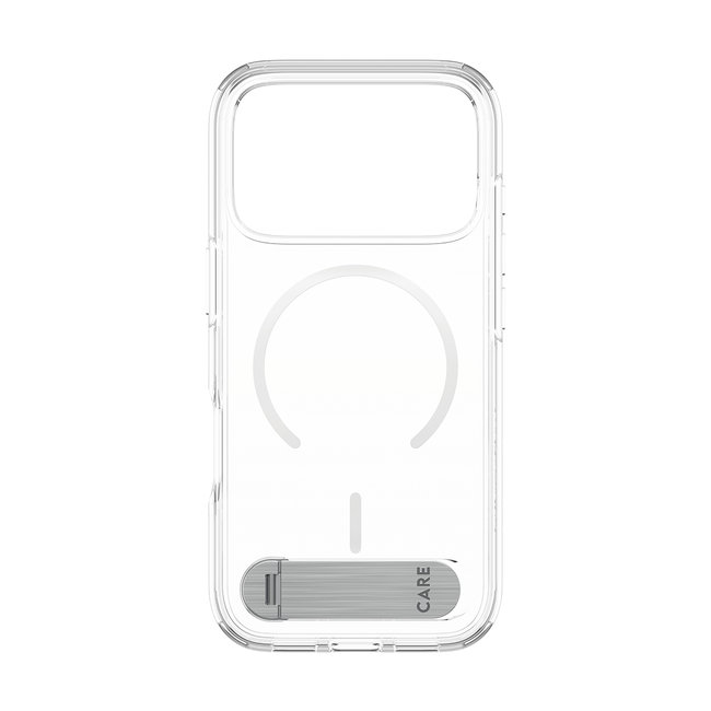 CARE - Puzdro Kickstand pre iPhone 17 Pro, transparentná
