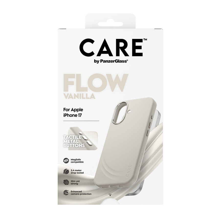 CARE - Puzdro FLOW s MagSafe pre iPhone 17, vanilla