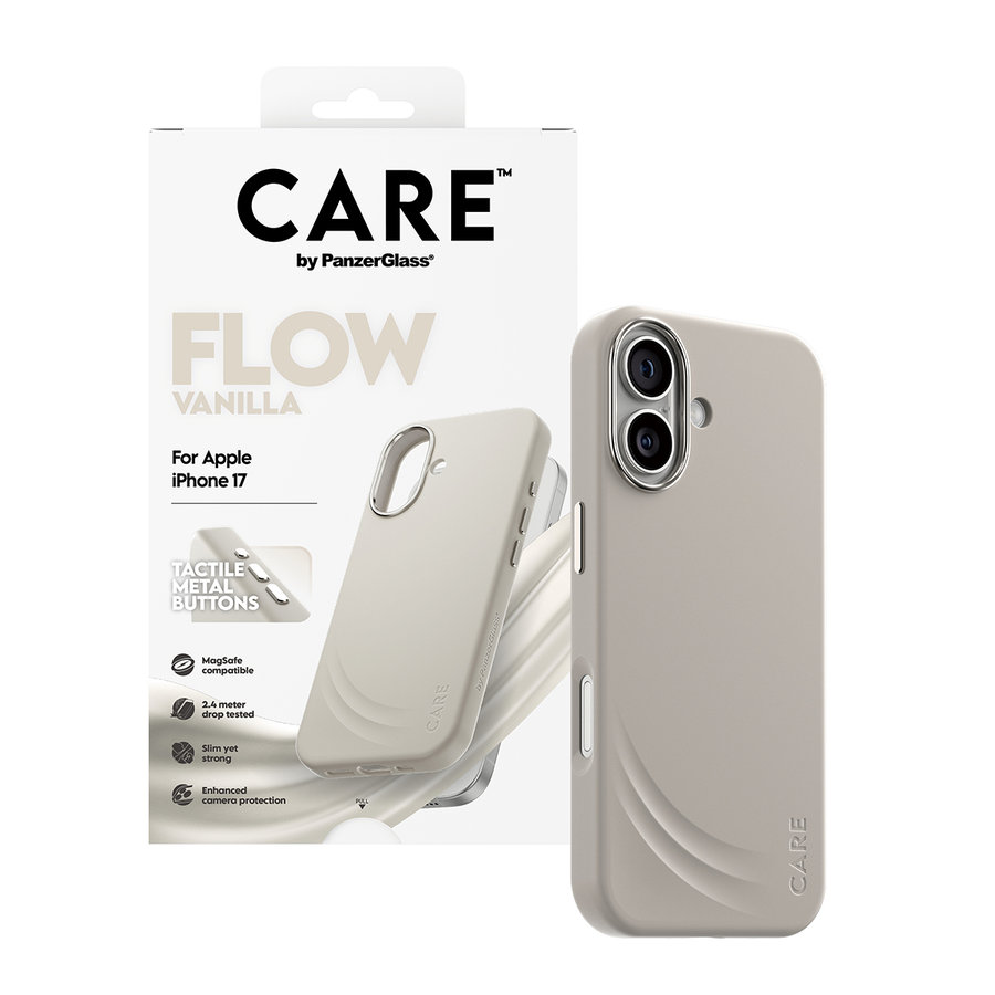 CARE - Puzdro FLOW s MagSafe pre iPhone 17, vanilla