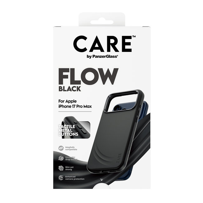 CARE - Puzdro FLOW s MagSafe pre iPhone 17 Pro Max, čierna