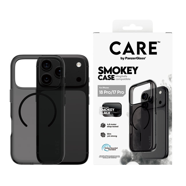 CARE - Puzdro Smokey s MagSafe pre iPhone 18 Pro/17 Pro, čierna