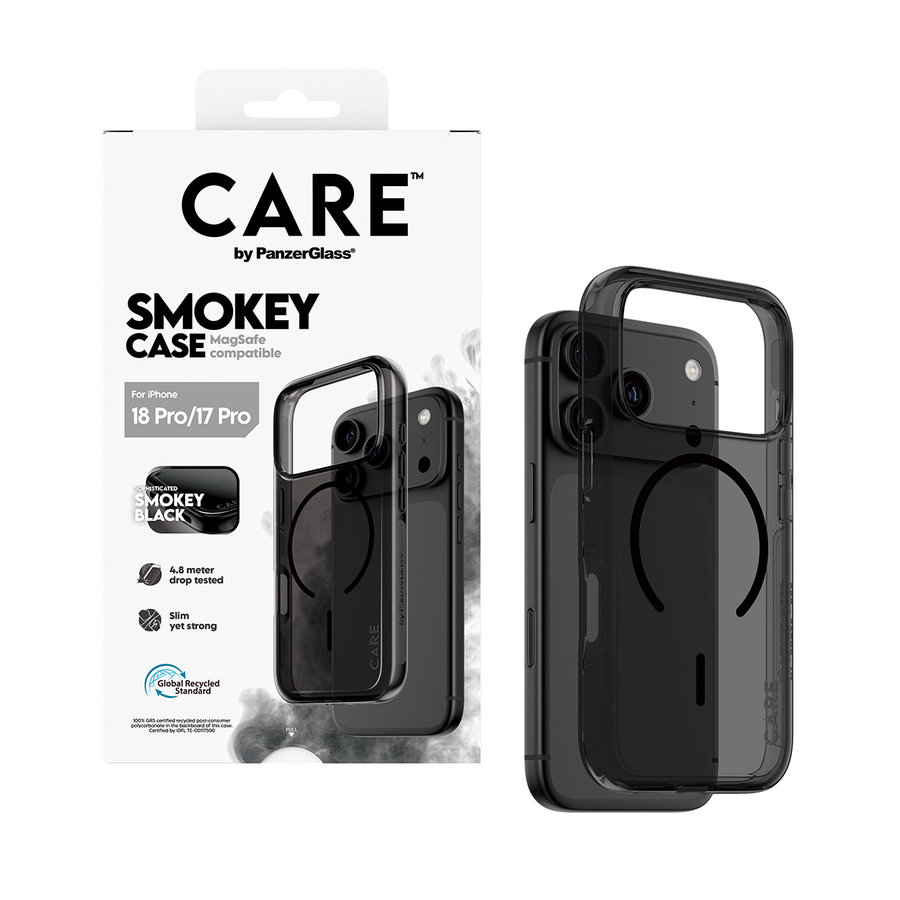 CARE - Puzdro Smokey s MagSafe pre iPhone 18 Pro/17 Pro, čierna