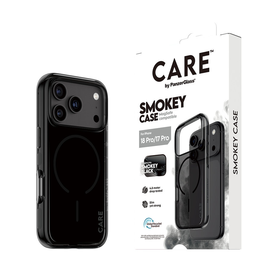 CARE - Puzdro Smokey s MagSafe pre iPhone 18 Pro/17 Pro, čierna