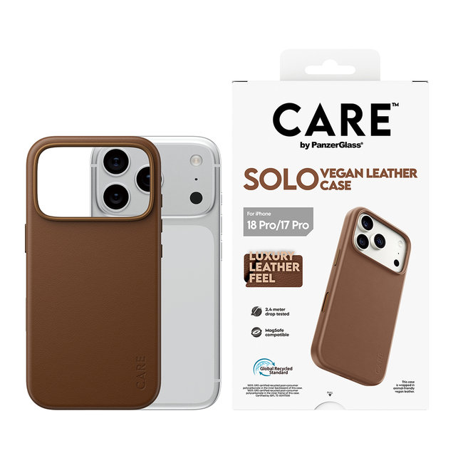 CARE - Puzdro Solo s MagSafe pre iPhone 18 Pro/17 Pro, hnedá