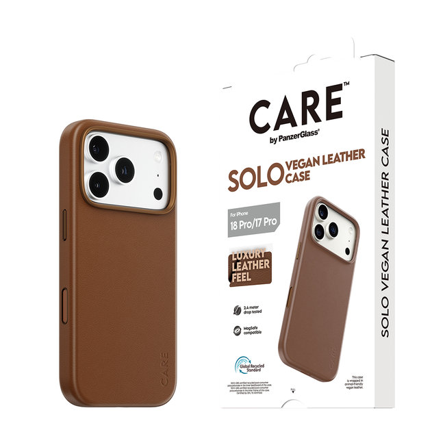 CARE - Puzdro Solo s MagSafe pre iPhone 18 Pro/17 Pro, hnedá