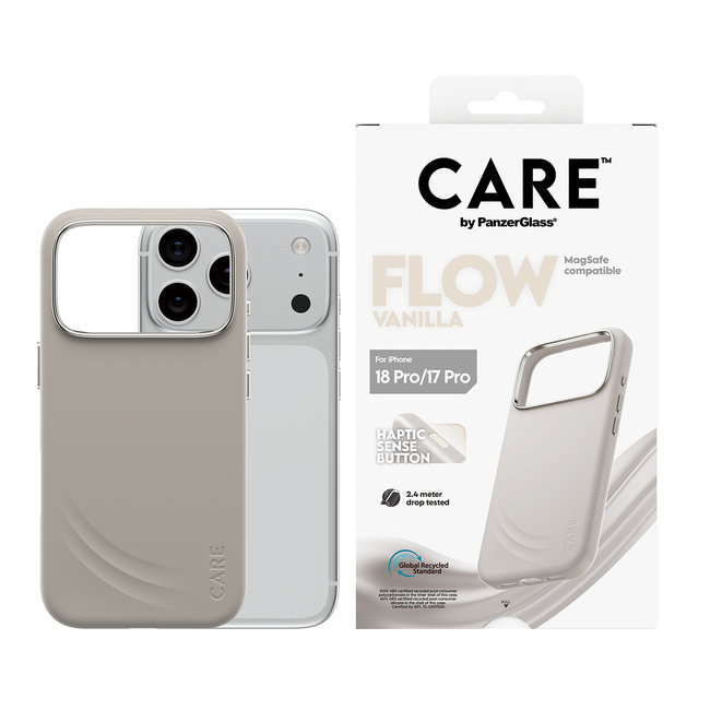 CARE - Puzdro FLOW s MagSafe pre iPhone 18 Pro/17 Pro, vanilla