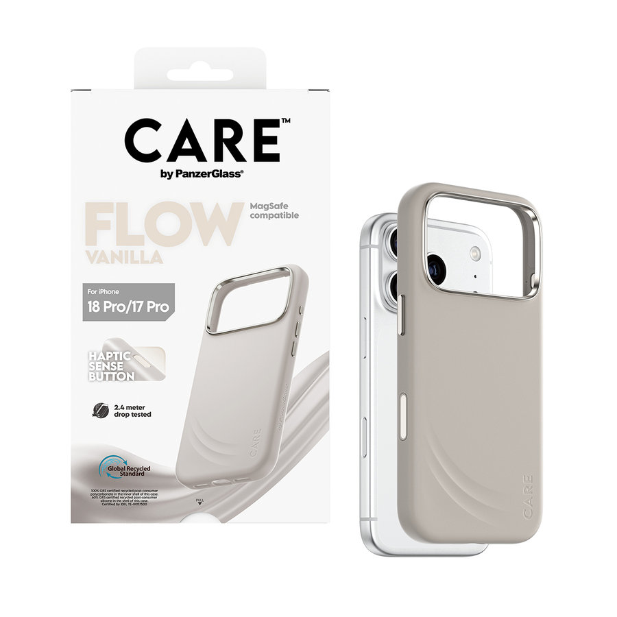 CARE - Puzdro FLOW s MagSafe pre iPhone 18 Pro/17 Pro, vanilla