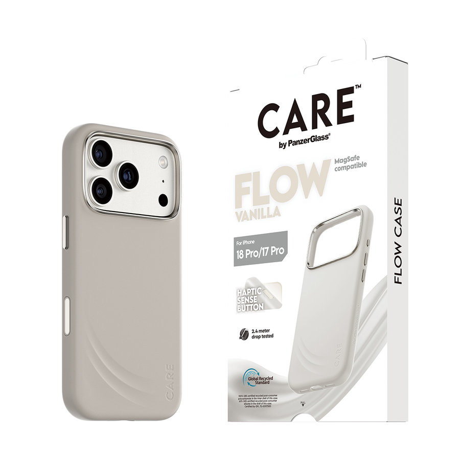 CARE - Puzdro FLOW s MagSafe pre iPhone 18 Pro/17 Pro, vanilla