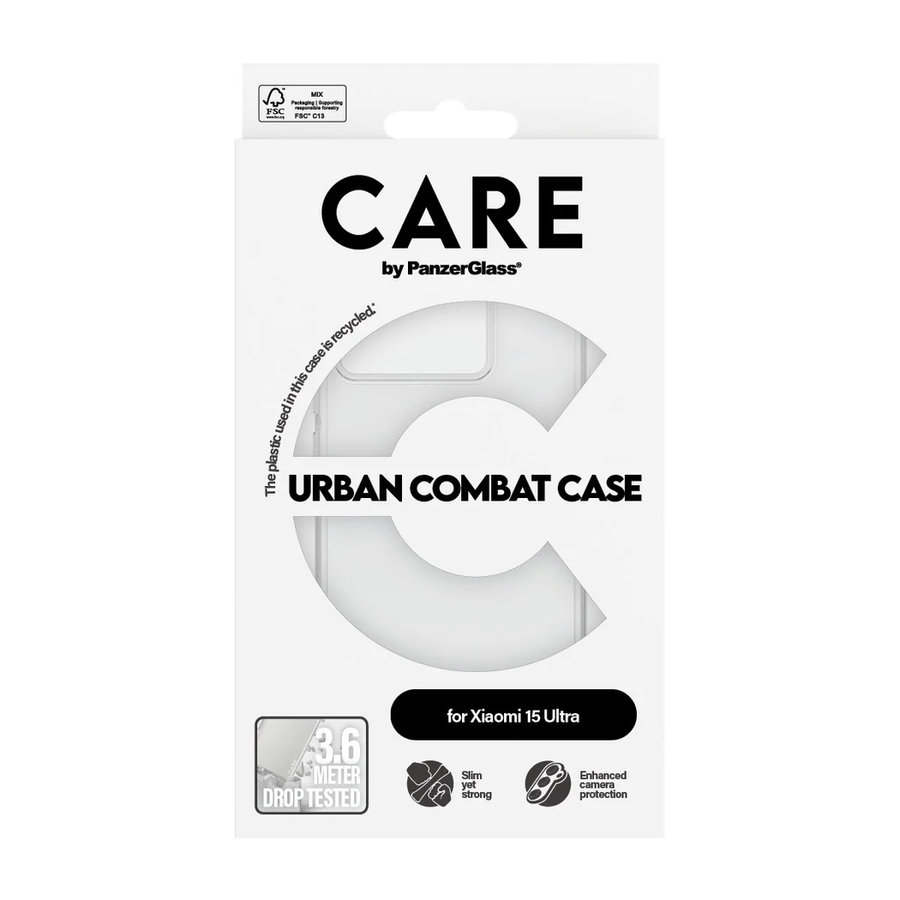 CARE - Puzdro Urban Combat pre Xiaomi 15 Ultra, transparentná