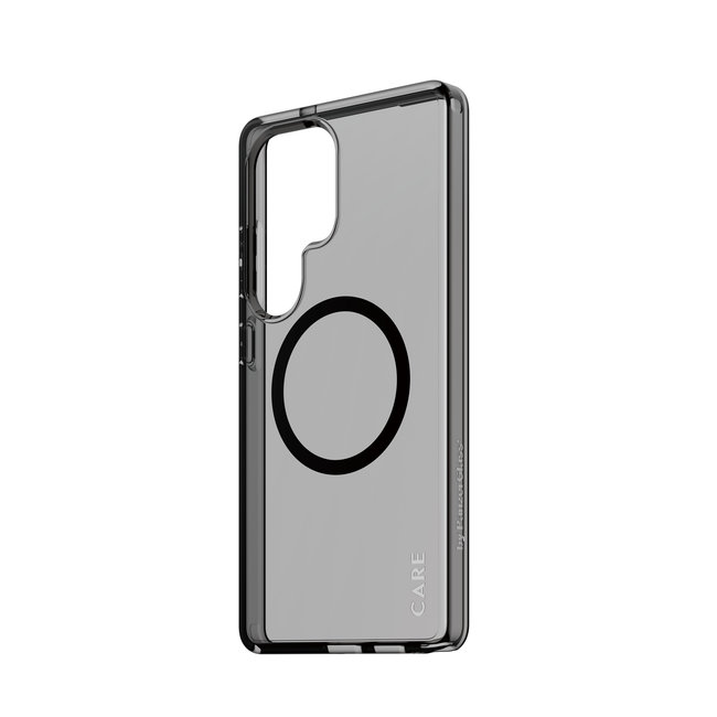 CARE - Puzdro Smokey s čiernym QI pre Samsung Galaxy S25 Ultra, čierna