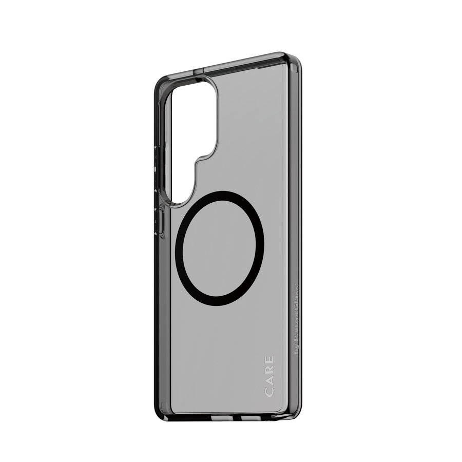 CARE - Puzdro Smokey s čiernym QI pre Samsung Galaxy S25 Ultra, čierna