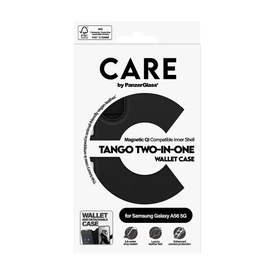 CARE - Puzdro Wallet Tango Two-In-One pre Samsung Galaxy A56 5G, čierna