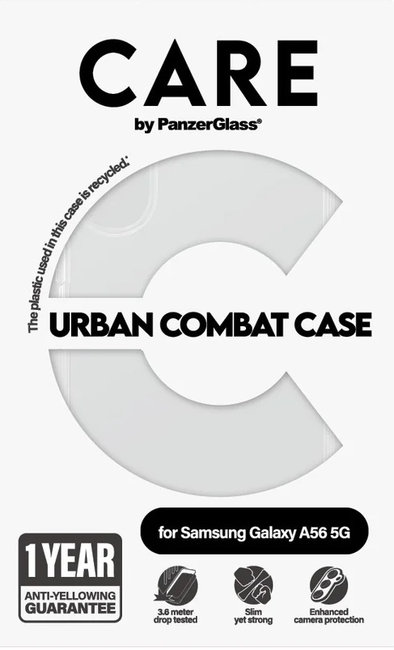 CARE - Puzdro Urban Combat pre Samsung Galaxy A56 5G, transparentná