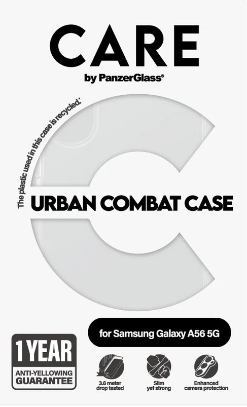 CARE - Puzdro Urban Combat pre Samsung Galaxy A56 5G, transparentná