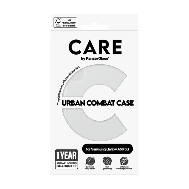 CARE - Puzdro Urban Combat pre Samsung Galaxy A56 5G, transparentná