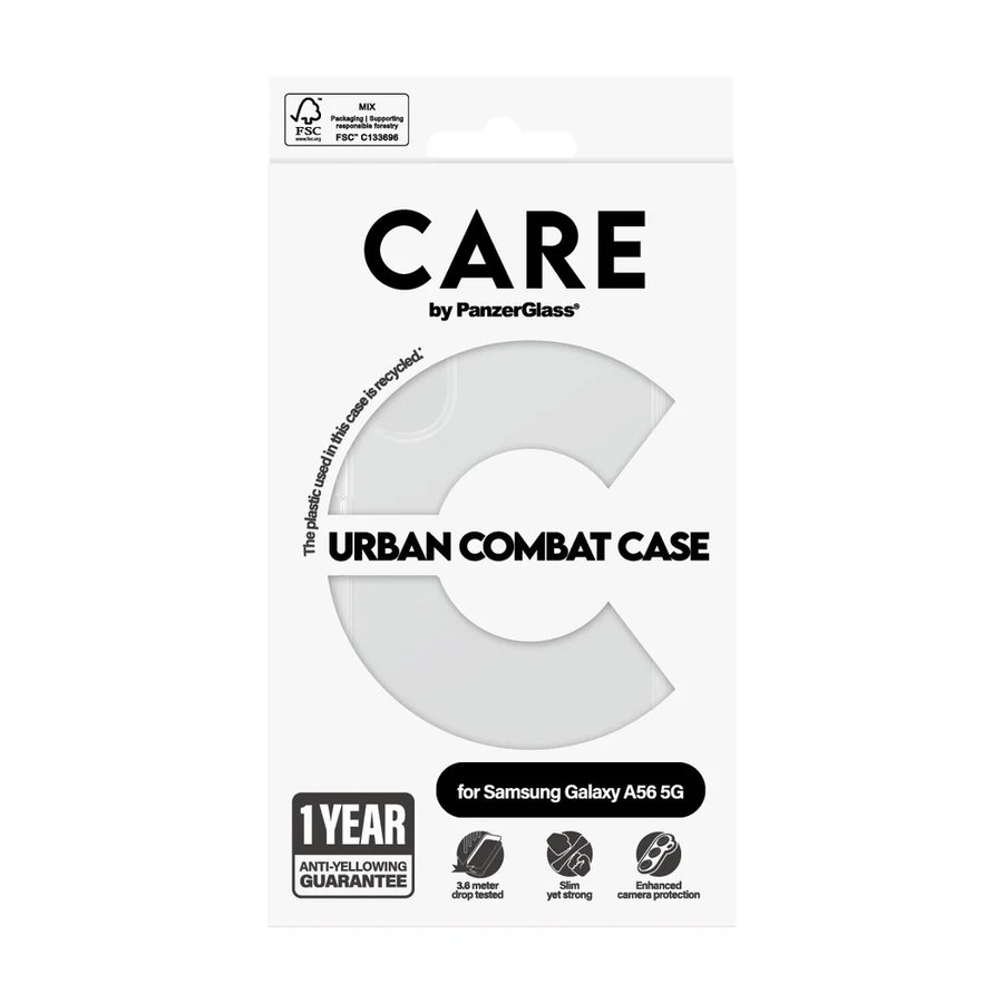 CARE - Puzdro Urban Combat pre Samsung Galaxy A56 5G, transparentná