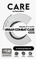 CARE - Puzdro Urban Combat s čiernym QI pre Samsung Galaxy S25, transparentná