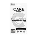 CARE - Puzdro Urban Combat s bielym QI pre Samsung Galaxy S25+, transparentná