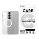 CARE - Puzdro Urban Combat s bielym QI pre Samsung Galaxy S25+, transparentná
