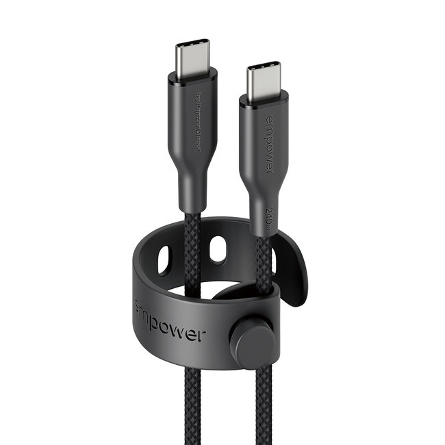 empower - Kábel USB-C, 240 W, Racing, 1,2 m, vesmírna čierna