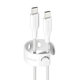 empower - Kábel USB-C, 240 W, Racing, 1,2 m, striebornobiela