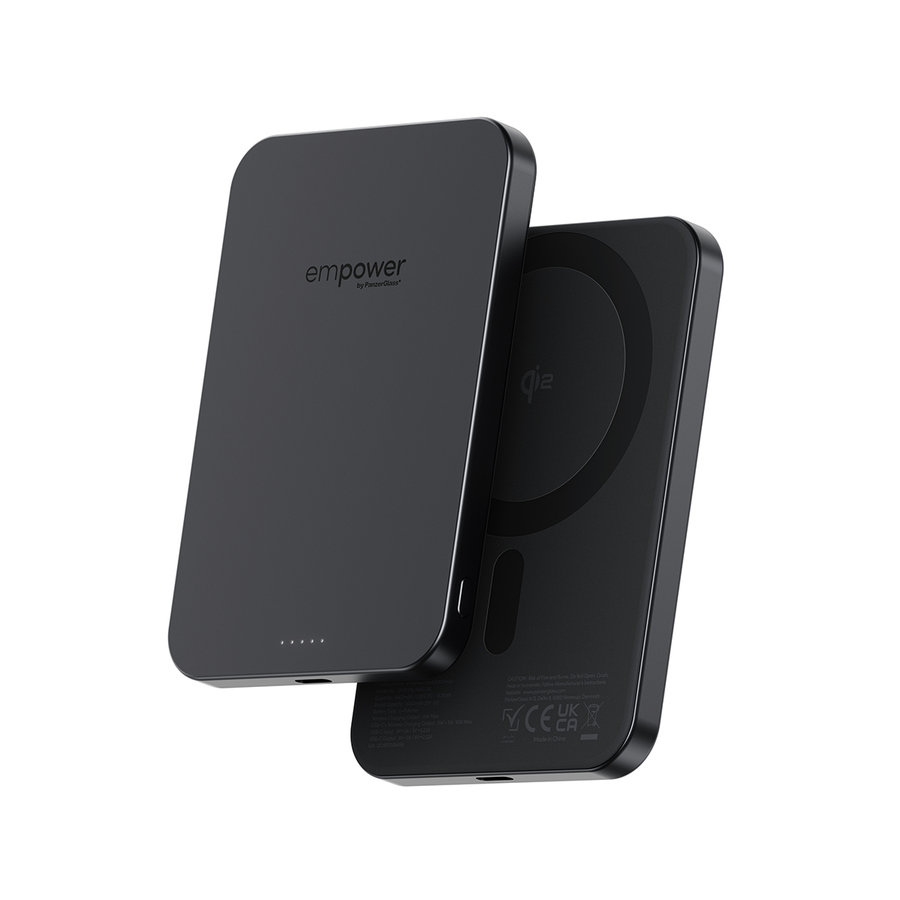 empower - Bezdrôtová PowerBank 5000 mAh 20 W, kompatibilná s MagSafe, Qi2/USB-C, vesmírna čierna