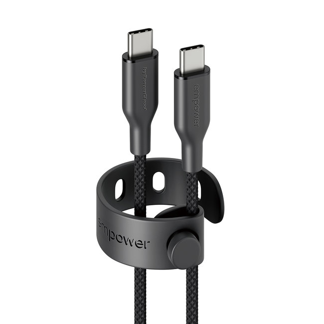 empower - Kábel USB-C, 60 W, Racing, 1,2 m, vesmírna čierna