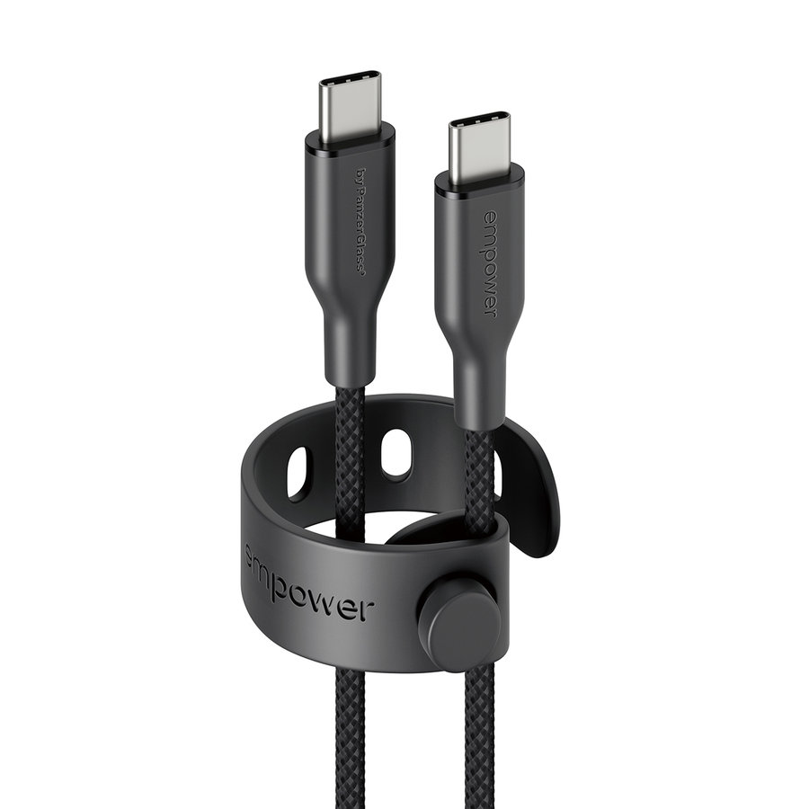 empower - Kábel USB-C, 60 W, Racing, 1,2 m, vesmírna čierna