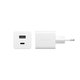 empower - Cestovný adaptér Grand Prix USB-C/USB-A, GaN, 35 W PD, striebornobiela