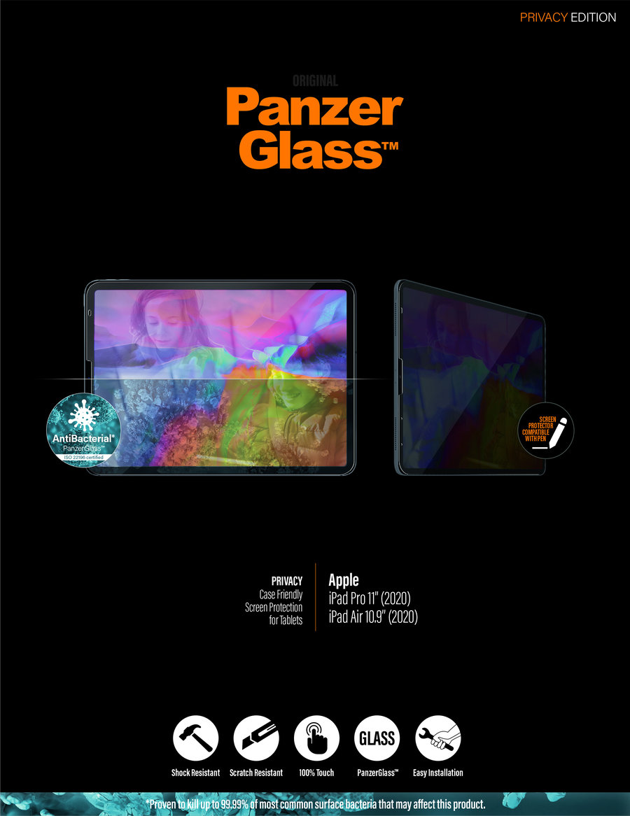 Tvrdené sklo Privacy pre iPad Pro 11''/Air 10,9'', číra