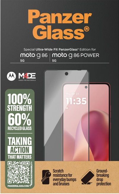 Tvrdené sklo UWF pre Motorola Moto G86 Power, čierna