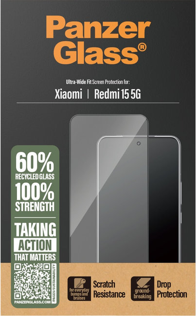 Tvrdené sklo UWF pre Xiaomi Redmi 15 5G, čierna
