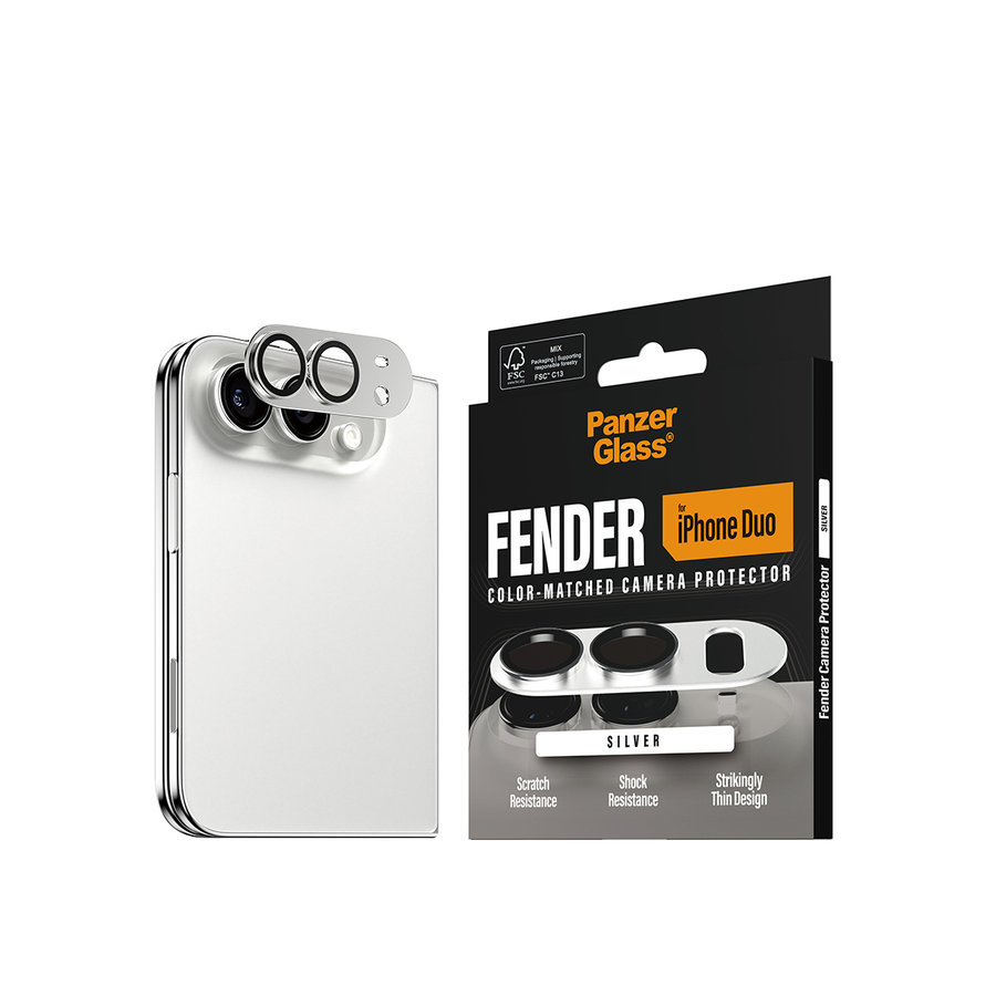 Ochranný kryt objektívu Fender pre iPhone Duo, biela