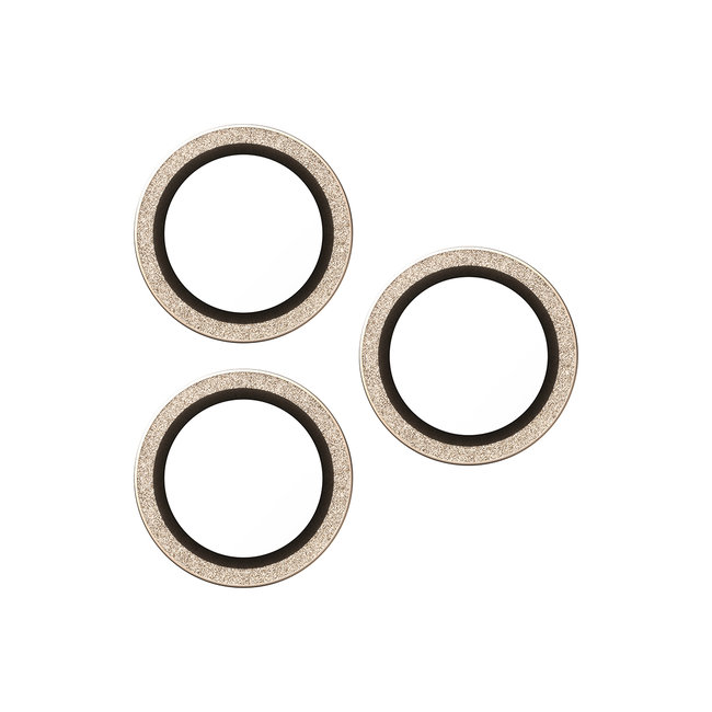 Ochranný kryt objektívu Hoops pre iPhone 17 Pro Max/17 Pro/16 Pro Max/16 Pro, glitter gold