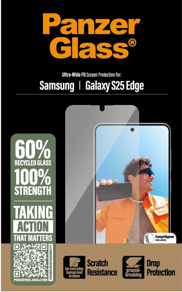 Tvrdené sklo UWF s aplikátorom pre Samsung Galaxy S25 Edge, číra