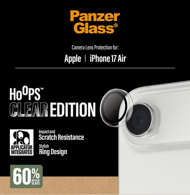 Ochranný kryt objektívu Hoops pre iPhone 17 Air, číra