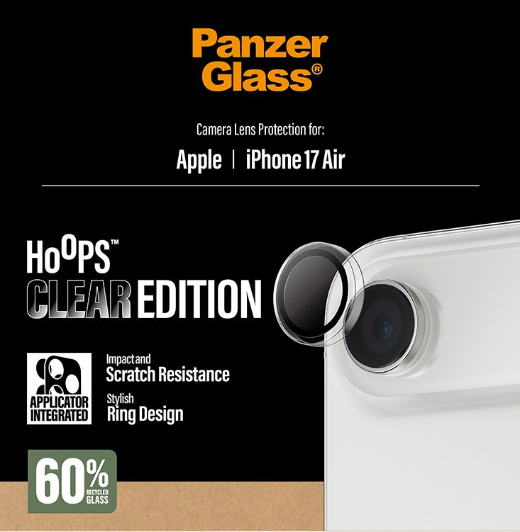 Ochranný kryt objektívu Hoops pre iPhone 17 Air, číra