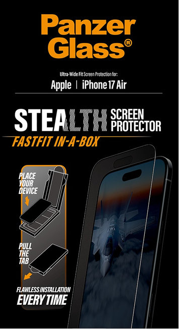 Tvrdené sklo UWF Stealth s Fastfit pre iPhone 17 Air, čierna