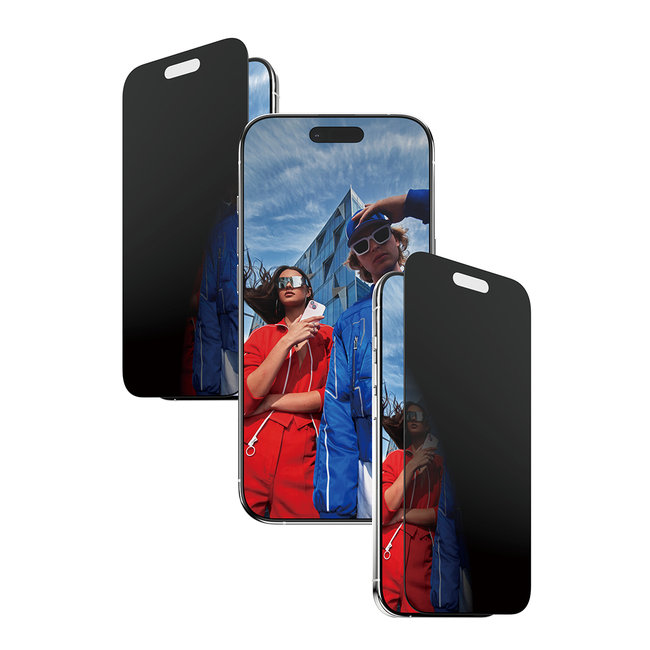 Tvrdené sklo UWF 2-Way Privacy s aplikátorom pre iPhone 17 Air, čierna