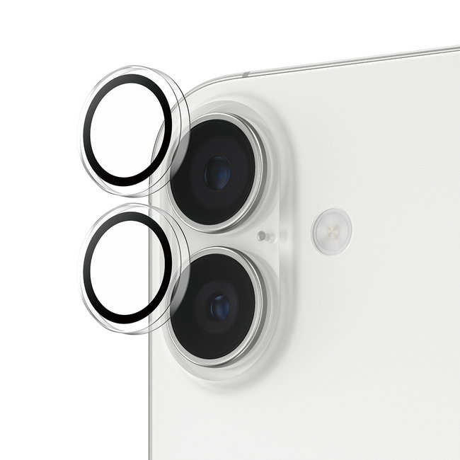 Ochranný kryt objektívu Hoops pre iPhone 17/16 Plus/16, číra