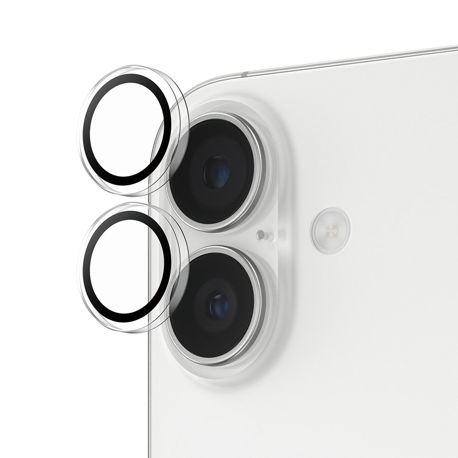 Ochranný kryt objektívu Hoops pre iPhone 17/16 Plus/16, číra