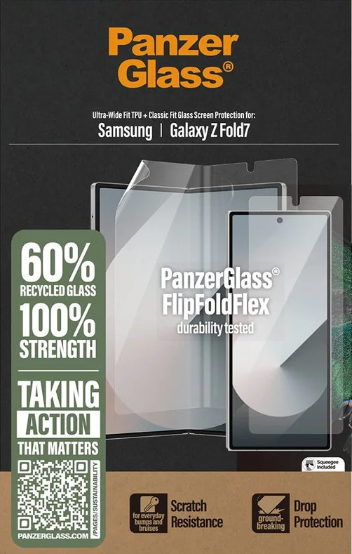 Ochranná fólia UWF a tvrdené sklo pre Samsung Galaxy Z Fold7, číra