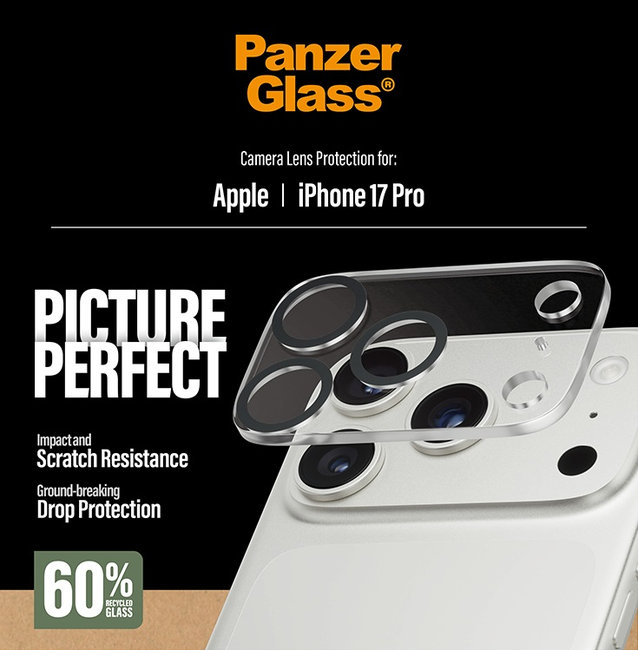 Ochranný kryt objektívu PicturePerfect pre iPhone 17 Pro, číra